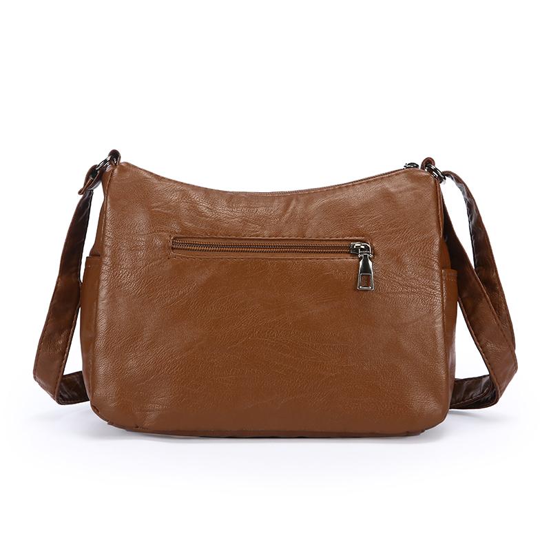 Vintage Women's Shoulder Bag Large Capacity PU Middle-aged Mother Bag