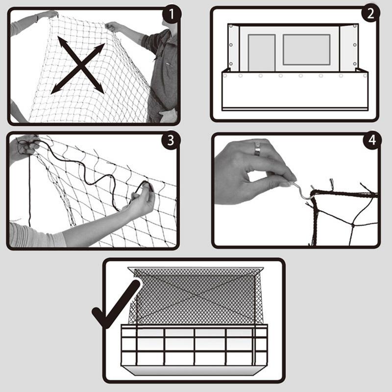 Pet Safety Protection Net Cat Protective Nylon Sturdy Safe Wire Cover For Balconies Windows For Baby Kid Falling Net Fence