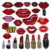 Fiery Red Lips Series Embroidery Patch for Clothing, Bags & Shoes