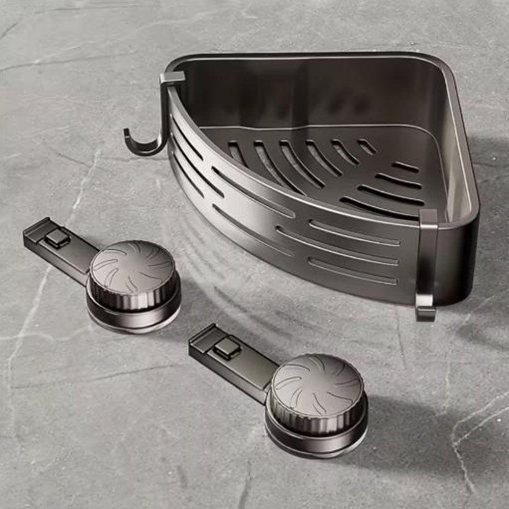 Plastic Corner Storage Rack No Drilling Suction Cup Shower Shelf Shower Shampoo Rack  for Home