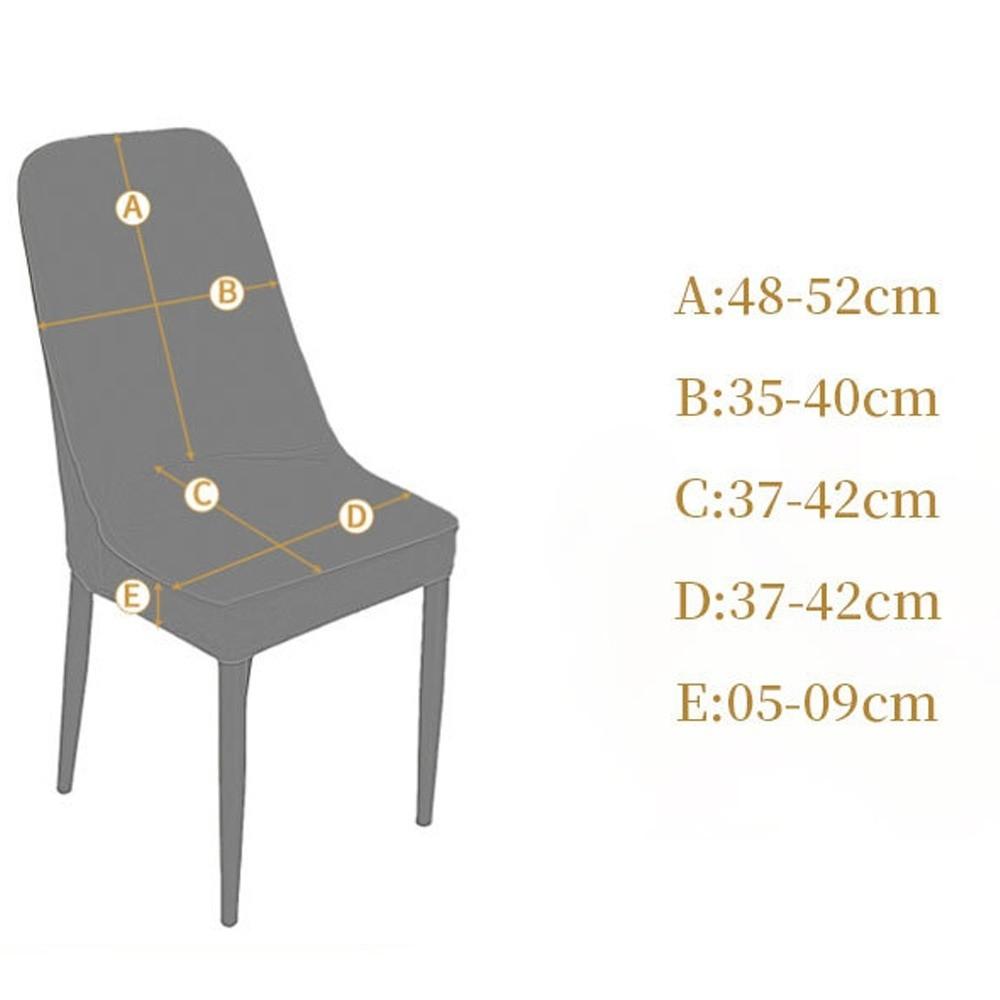 Simple Elastic Chair Cover Arc Jacquard Dining Chair Protector Cover Dustproof Cover Home