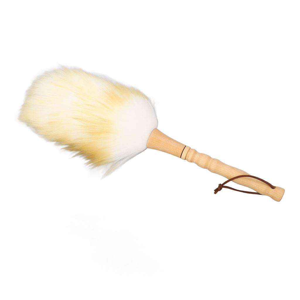 Reinigungsbürste Staubwedel Multifunktional Holzgriff Lammwolle Staubwedel für Jalousien Tisch Klavier Lang