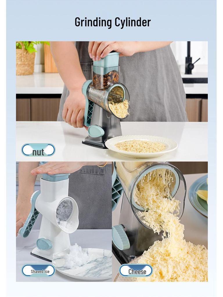 Multi-Function Hand-Crank Vegetable Slicer & Grater