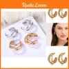 Asymmetrical Circle Popular Earrings For Women Modern Geometric Design Alloy