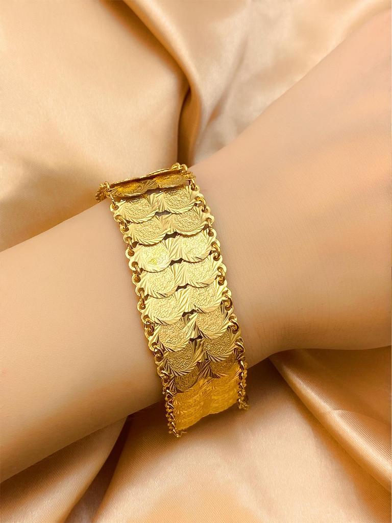 Middle East Gold Coin Bangle - Women's Party & Wedding Bracelet
