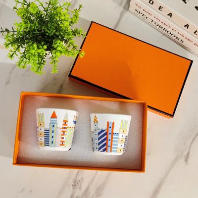 2 PCS Espresso Heißer Verkauf SET Fine Bone China Tasse Kreative Keramik Nachmittag Tee Teetasse für Wasser Kleine Mosaik Becher Schöne