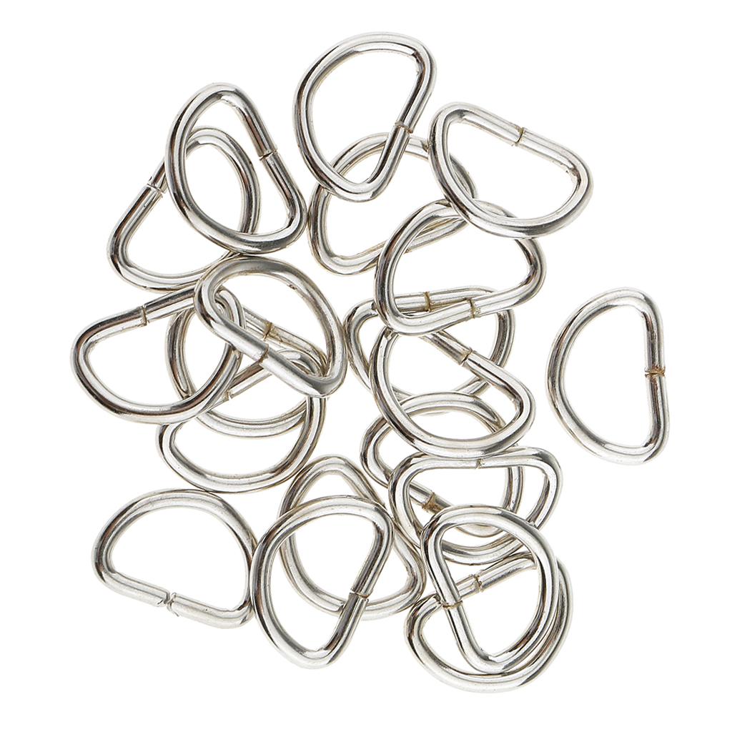 Alloy Dee Rings D Shaped Buckle Craft Supplies DIY Accessories for Belts Bags and Leather Harness Projects
