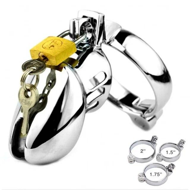 3 RINGS/KIT BDSM Sex Toy for Men Chastity Device Penis Lock Erotic Bondage Husband Loyalty Big Metal Cock Cage Gay Testicle Jewe