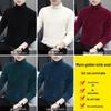 Men's Thickened Imitation Golden Mink Cashmere Sweater, Medium High Neck, Korean Style Trend, Warm Autumn Winter Knit Top