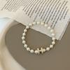 Letter Pearl Beaded Bracelet Women'S French Retro Light Luxury Elegant Personality High Fashion Versatile Bracelet Jewelry