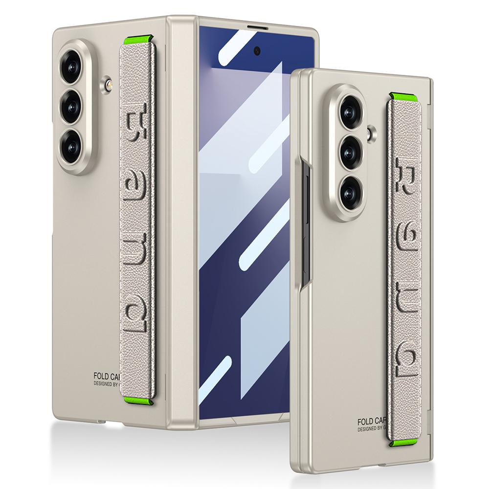 GKK For Samsung Galaxy Z Fold7 5G Case with Strap/Hinge Protection PC+Tempered Glass Phone Cover