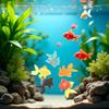 5Pcs Random Color Lifelike Reble Plastic Artificial Moving Floating Fishes Ornament Decorations for Aquarium Fish Tank Pet Supplies Popular Aquarium