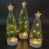 Durable Mini Artificial Snow Simulation Frost Pine Christmas Tree Decorations Add Holiday Spirit with Delicate Ornaments