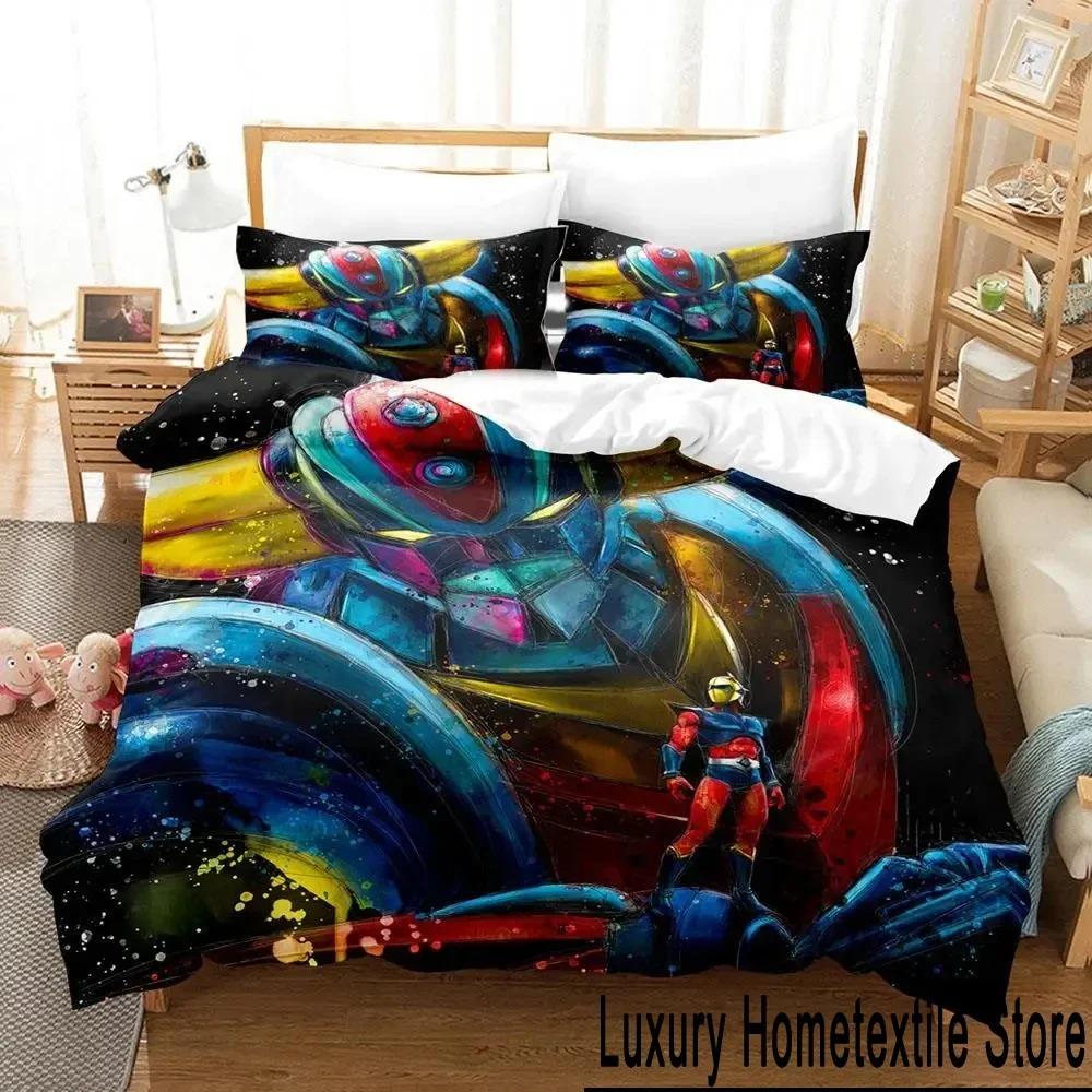 

3D-принт Механический комплект постельного белья Goldorak Пододеяльник Постельный комплект Одеяло Чехол Наволочка Одеяло размера king-size Для мальчиков Взрослых EU Single 135x200cm