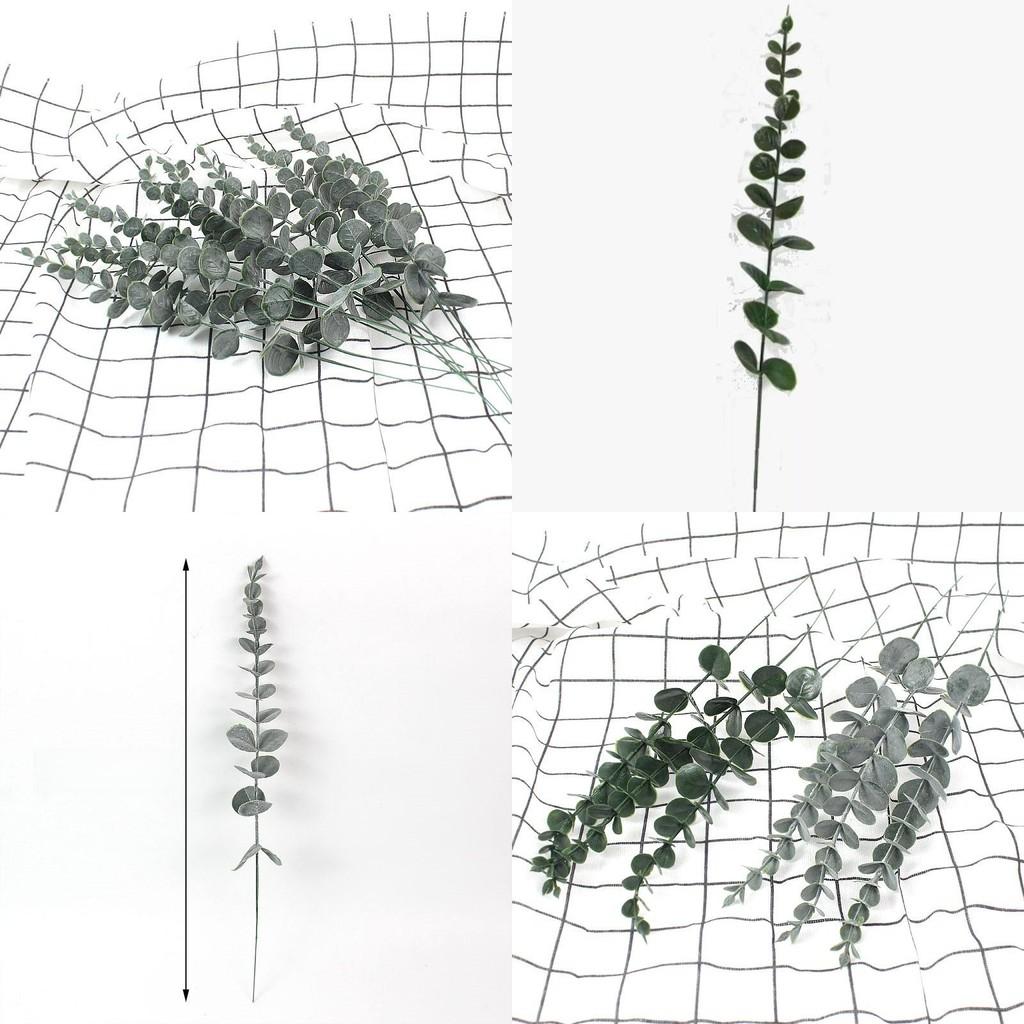 Faux Eucalyptus Citriodora Green Leaf Plant Flower Arrangement For Living Room Decor