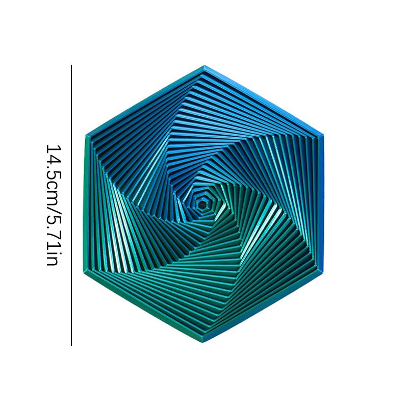 Fractal Fidget Hexagon Decompression Toys 3D Printing Desktop Stress Relieving Toy Children'S Birthday Gift Geometric Fidget Toy
