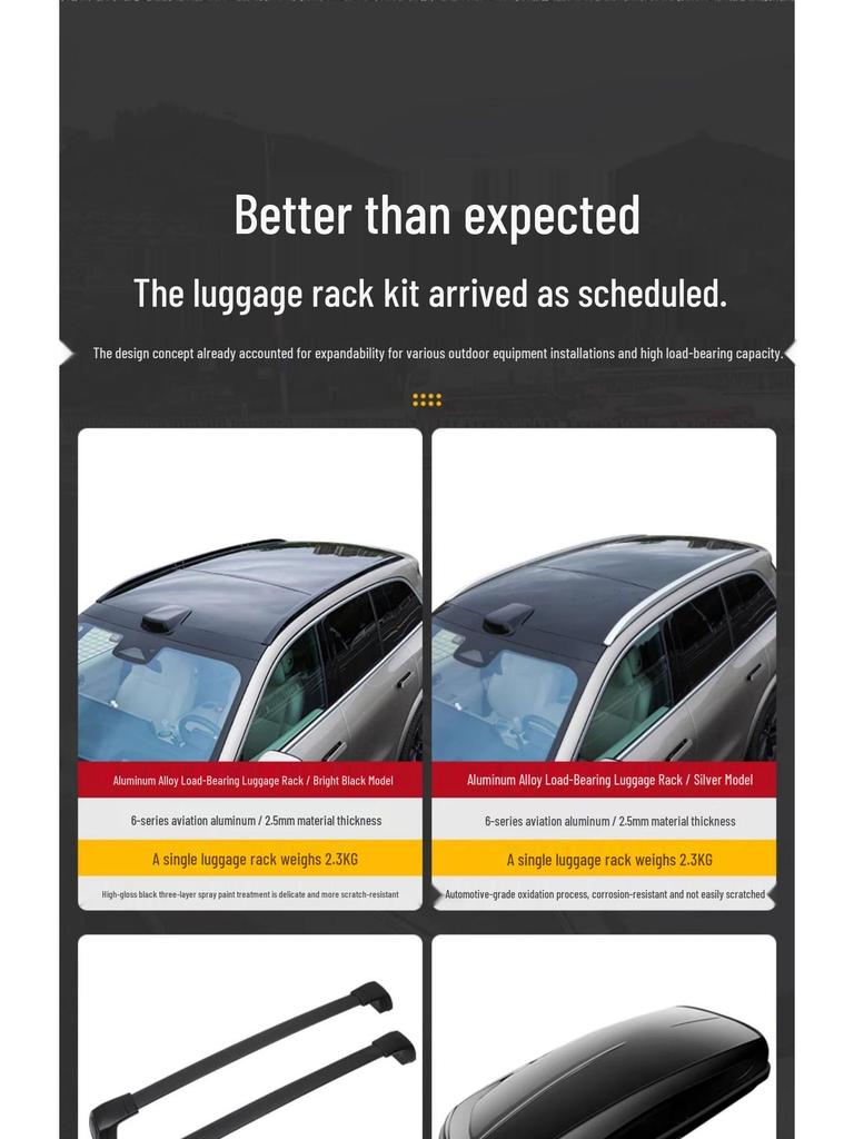 Roof Rack Crossbars for Ideal L7/L8/L9: Exterior Aluminum Alloy Luggage Accessories