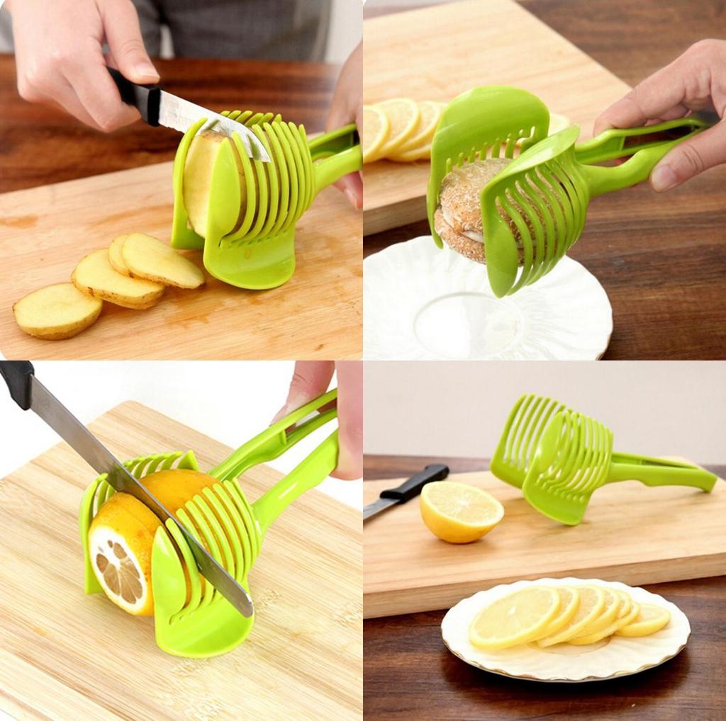 Portable Lemon Tomato Slicer Kitchen Fruit Cutter Red City Slicer