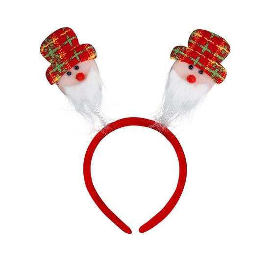 Christmas Hairband for Adults Kids Festive Hair Accessory Santa Claus Snowman Hairband for All Ages Xmas Parties Dress-up