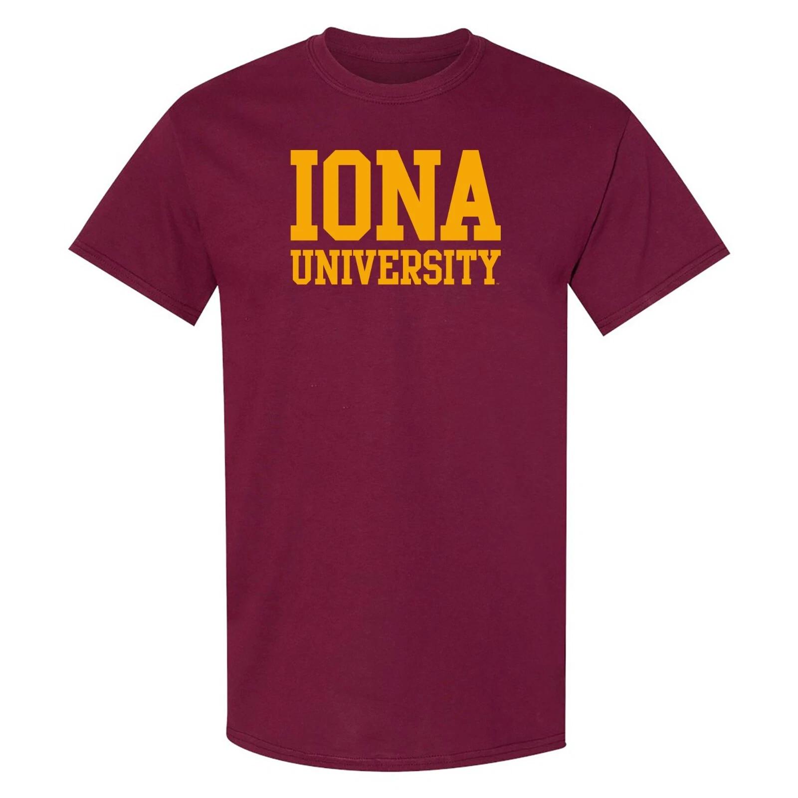 Iona University Gaels Basic Block T-Shirt - Maroon L