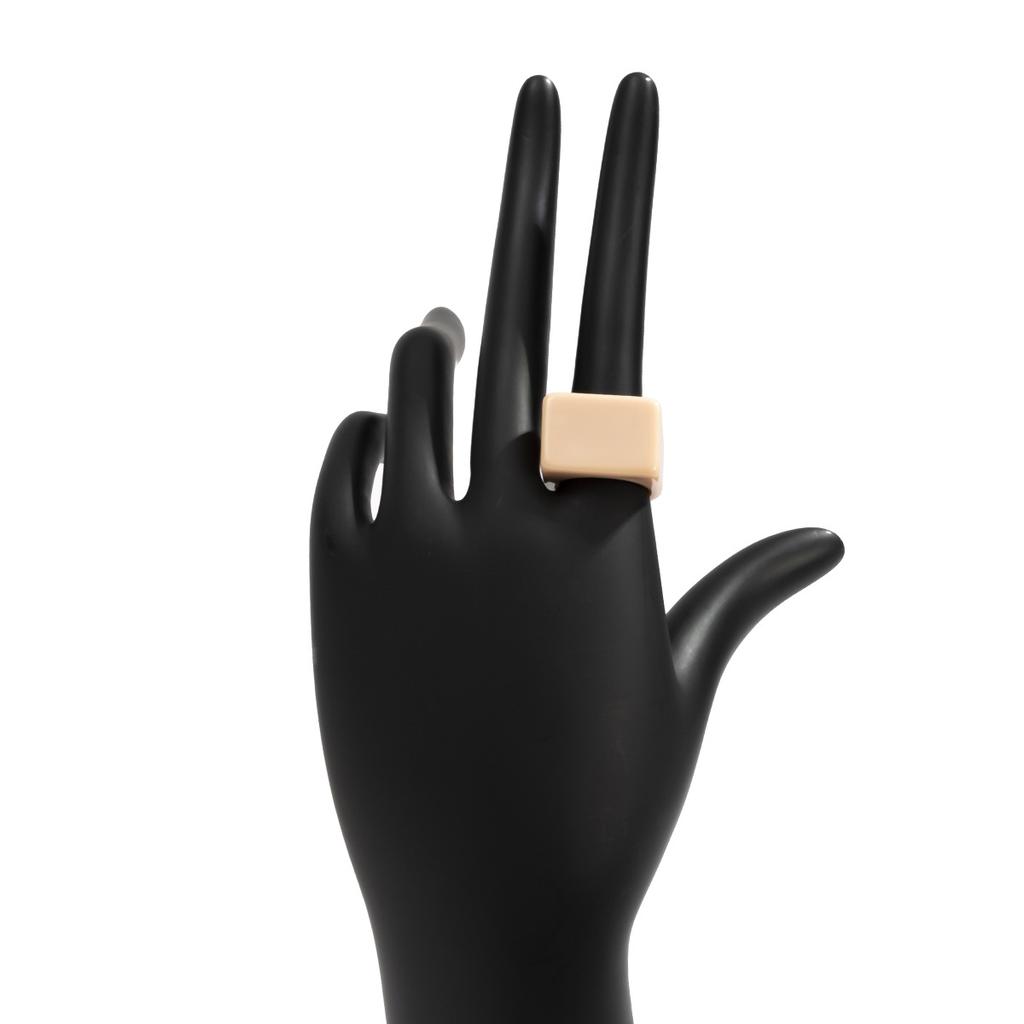 Accessories, Personalized Pastoral Color Square Ring Women, Sweet and Cool Internet Celebrity Vacation Style Geometric Jewelry