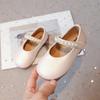 Chaussures en Cuir pour Petites Filles Souples Mary Janes pour Enfants avec Perles Perlé Chic Princesse Doux Simples Ballerines pour Enfants Blanches pour Mariage