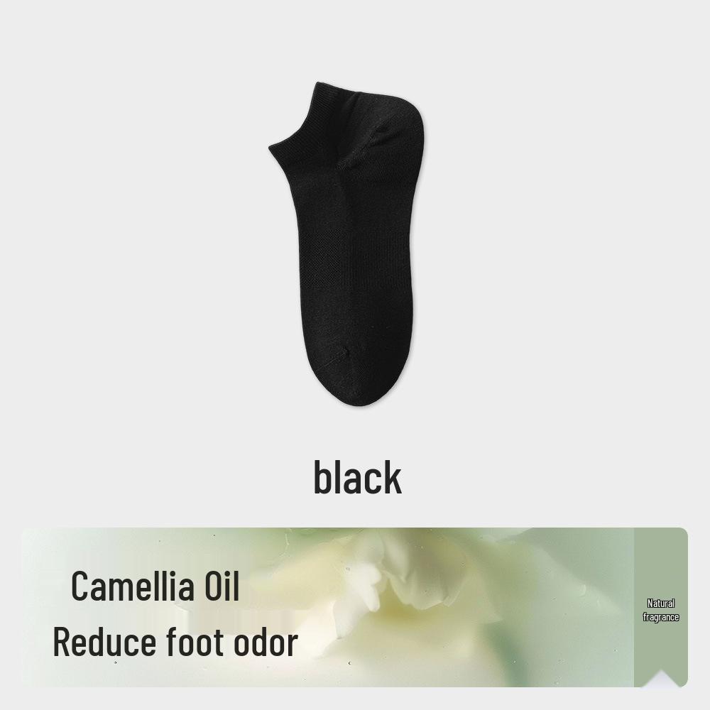 Women s Mid-Calf Camellia Antibacterial Cotton Socks, High Elasticity, Pure Cotton for Spring and Autumn. Women s Free Size [35-40]