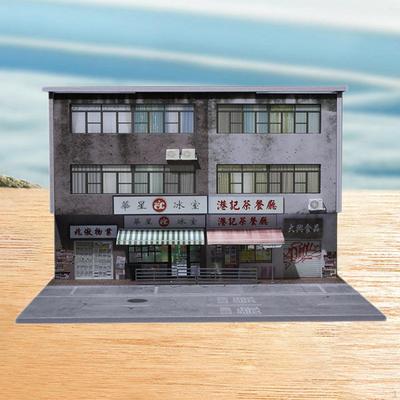 1 Piece Diecast Car Display Case Diorama Building City Backdrop Model Scene Miniature