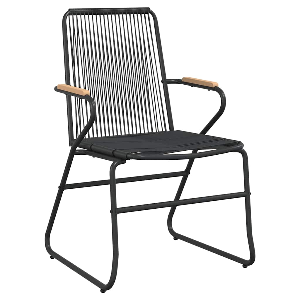 Vidaxl 7-Piece Garden Furniture Set, Black, PVC Rattan