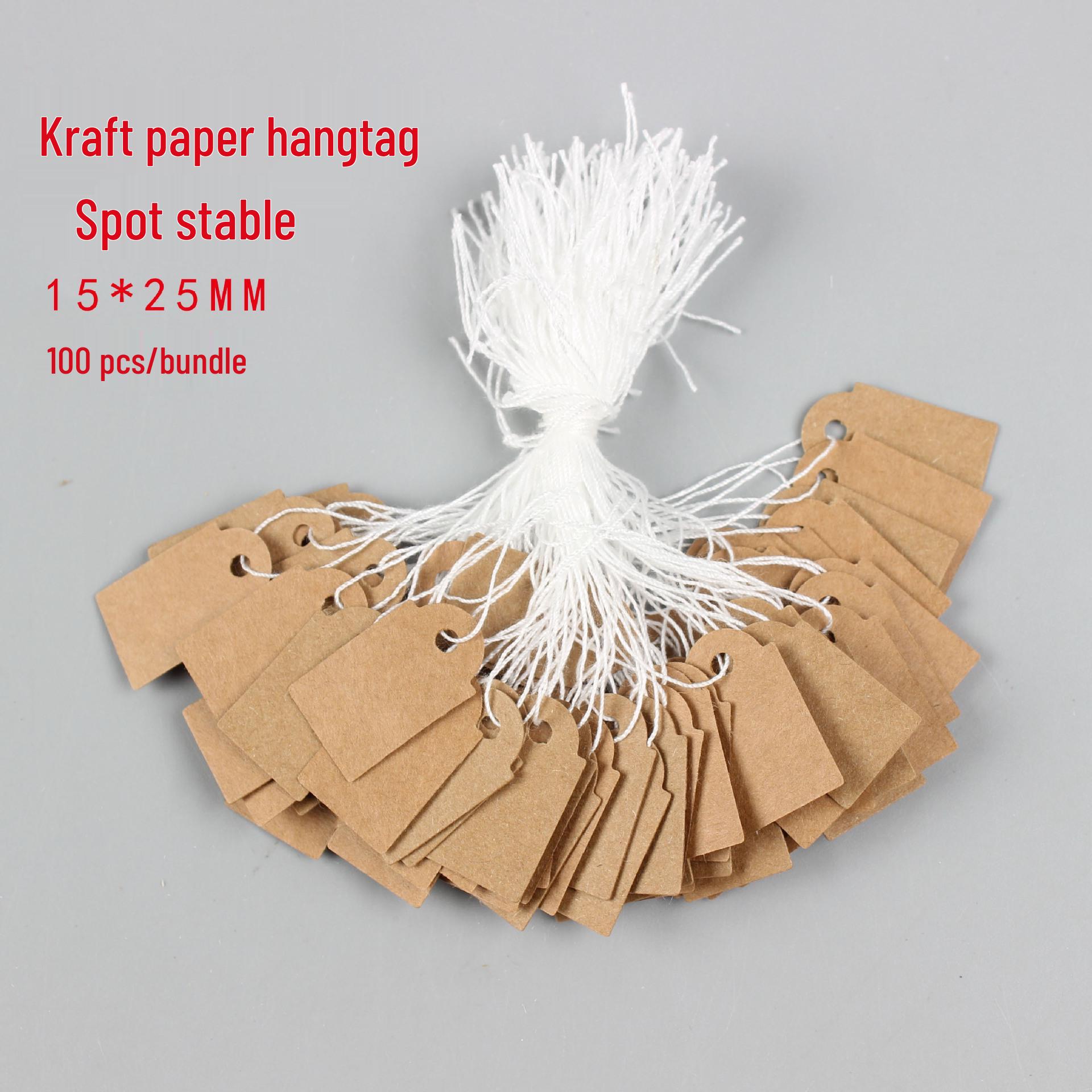 Kraft Paper Price Tags with Blank Hand-writable Surface and Fine Cotton Rope, 200-Piece Set for Jewelry and Small Items 200 штук