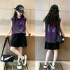 Girls' Korean Style Cotton Polo Collar Vest - Summer New Arrivals, Medium & Large Sizes, Casual Sleeveless Lapel T-shirt