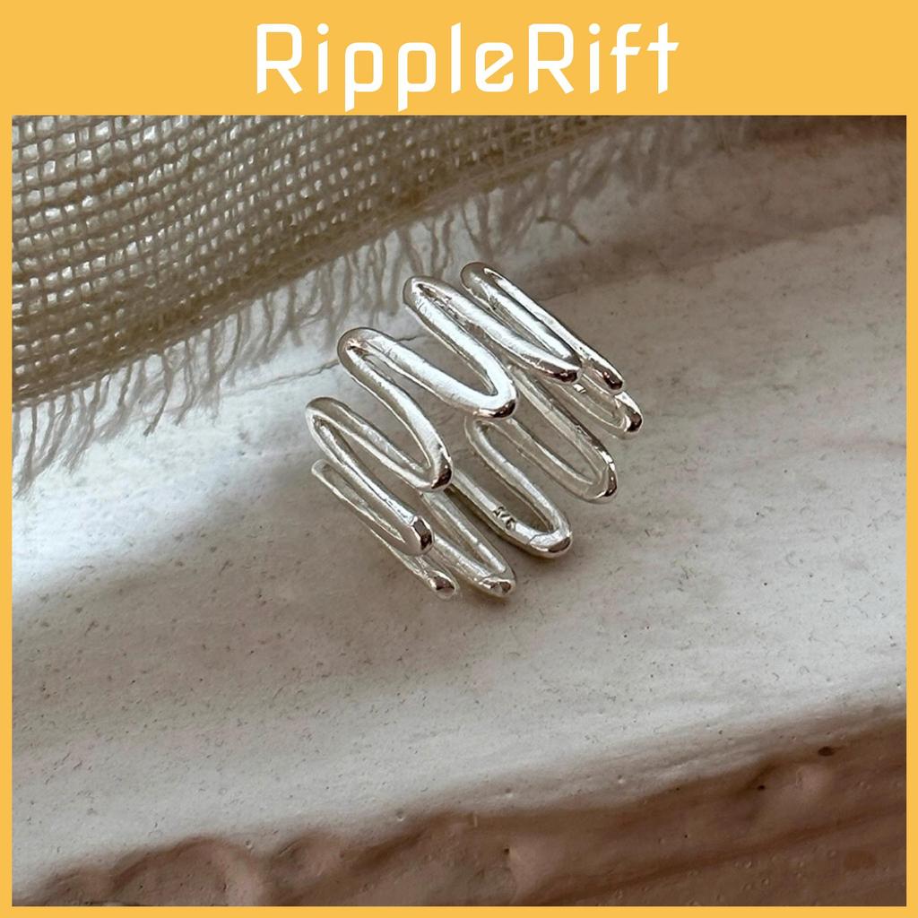 Stilvoller Verstellbarer Federdesign Kupferring Für Frauen Perfekt Für Sommer Mode