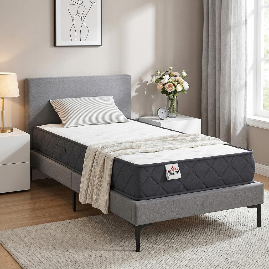 Mattress 90x190cm, single mattress, memory foam, 20cm thick, Oeko-Tex certified, medium firmness