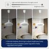 LED Smart Fan Light 30W AC110V 220V Ceiling Fan With Lighting Intelligent Remote Control E26/E27 Silent For Bedroom Living Room