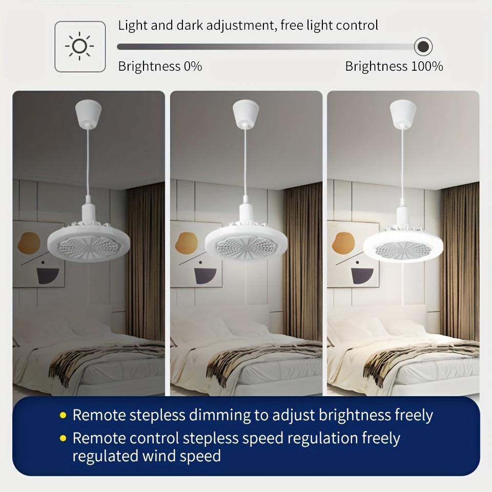 LED Smart Fan Light 30W AC110V 220V Ceiling Fan With Lighting Intelligent Remote Control E26/E27 Silent For Bedroom Living Room