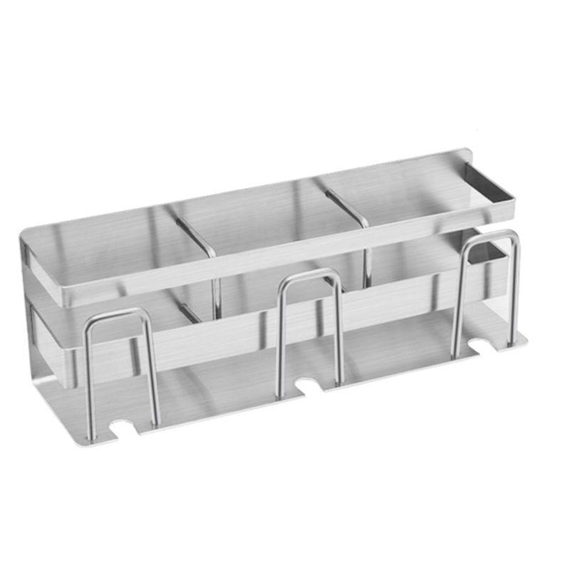 235mm Stainless Steel Toothbrush Holder Toothpaste Holder Bathroom Adhesives Bathroom Organizer | Toothbrush and Toothpaste Holders