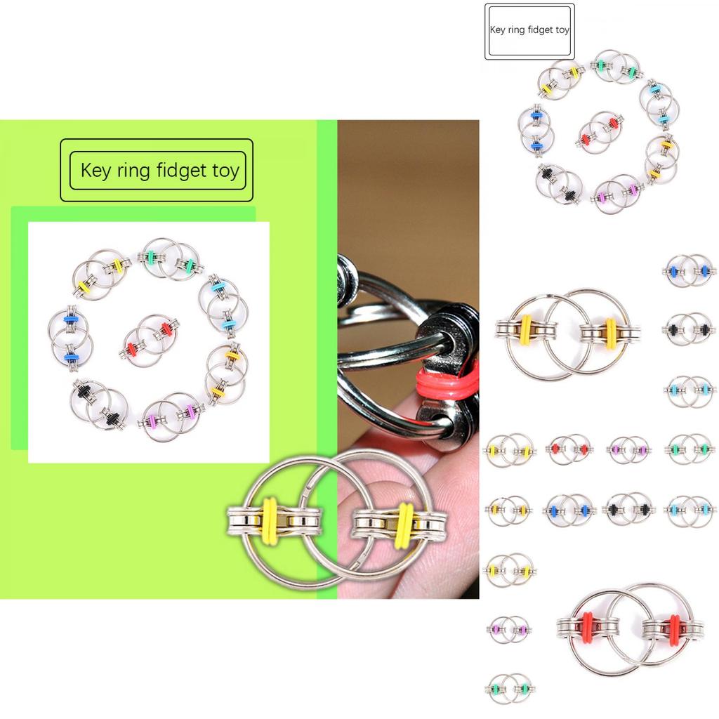 Charming Autism Adhd Anti-stress Adult Toys Key Ring Hand Bearing Tri-spinner Toy