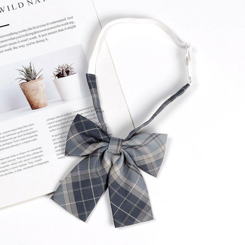 Dodatek do kołnierzyka koszuli mundurowej z kokardą motylkową dla dziewczynek w stylu szkolnym