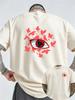 2026 Summer New Style Unisexs Pure Cotton TShirt Street Casual Fashion Soft and Comfortable Simple Eye Pattern Print