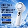 New Portable Outdoor Dormitory Desktop Digital Display Turbo USB Charging Port Handheld Mini Fan Small Fan