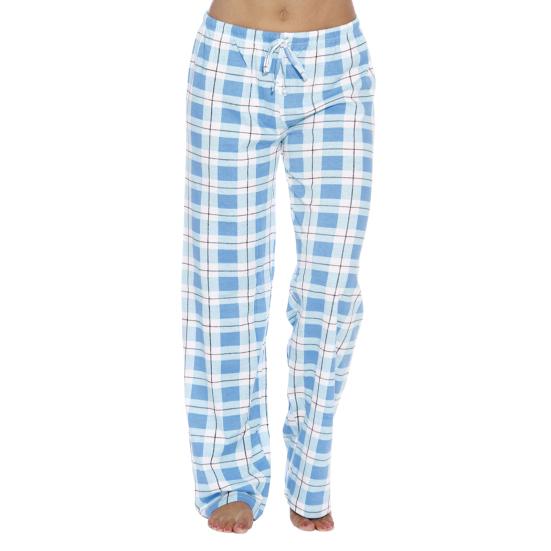Calças Femininas para Casa Cintura Elástica com Cordão Casual Calças de Perna Larga Estampa Xadrez Caimento Solto Calças de Lazer