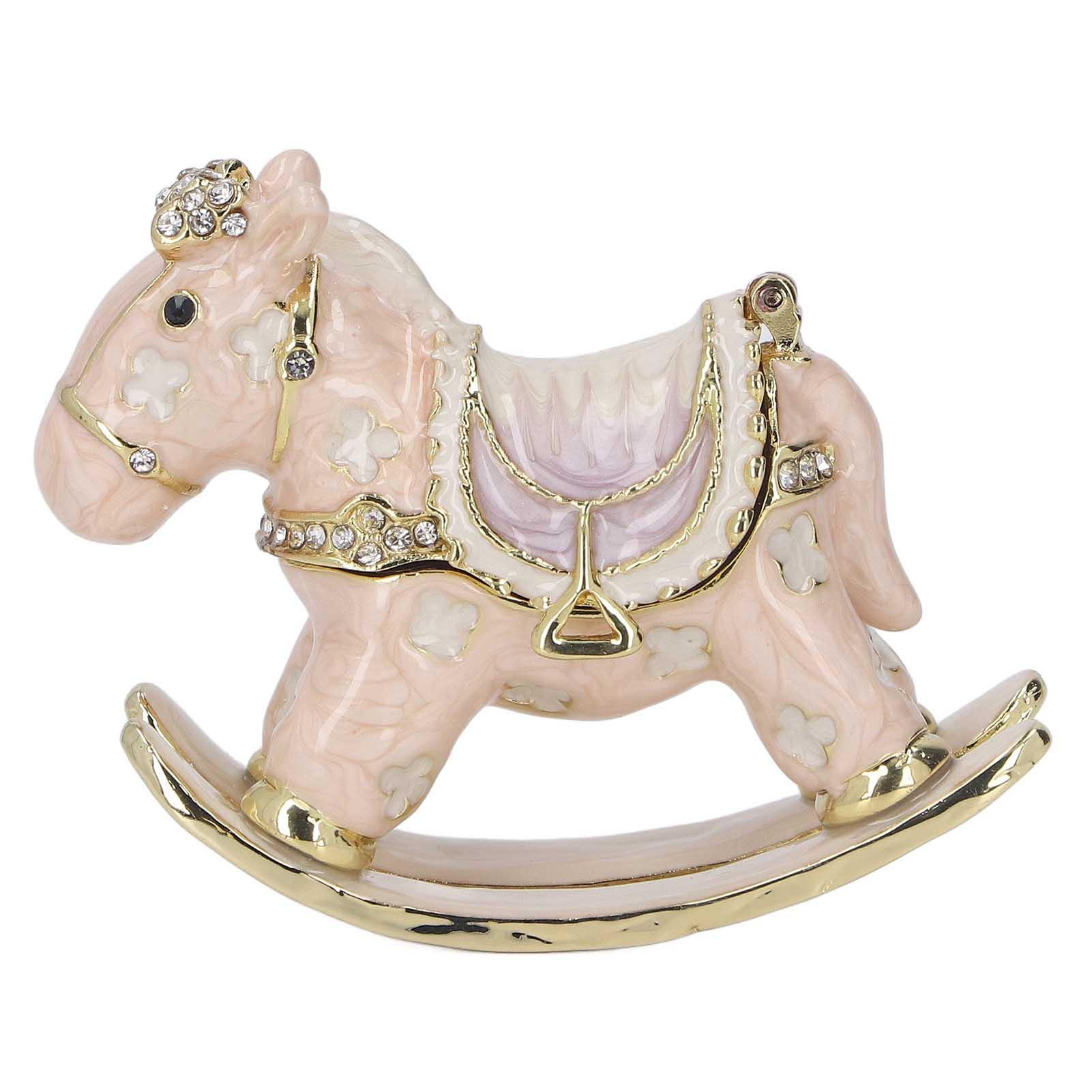 

Коробка для безделушек в виде пони, симпатичная, из цинкового сплава, привлекающая внимание, многоцелевая металлическая шкатулка для украшений для переодевания