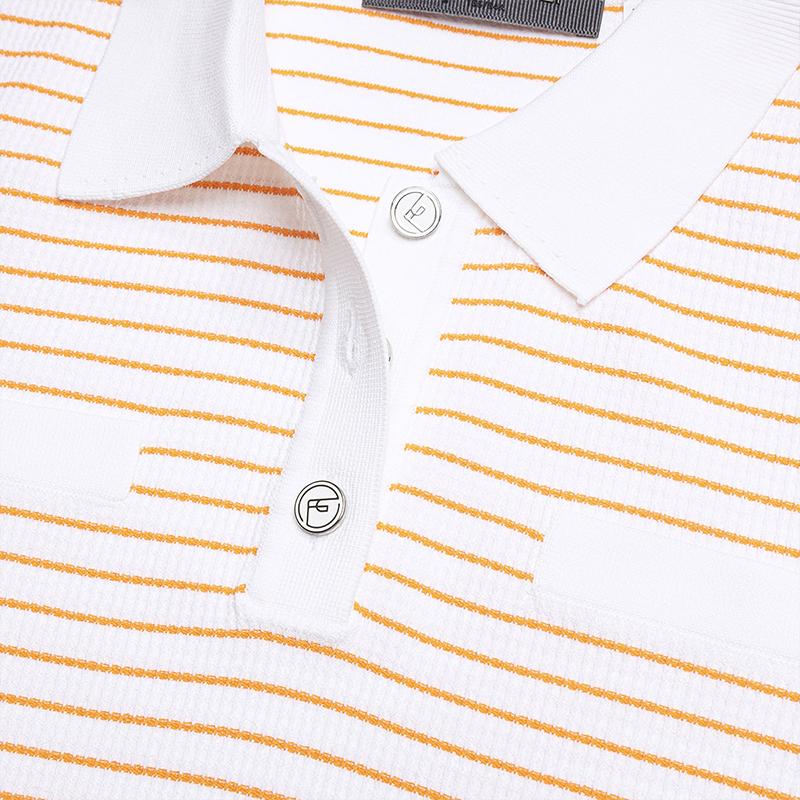 FILA Fresher Striped Polo Knit Top Women tops A11W635401FYE
