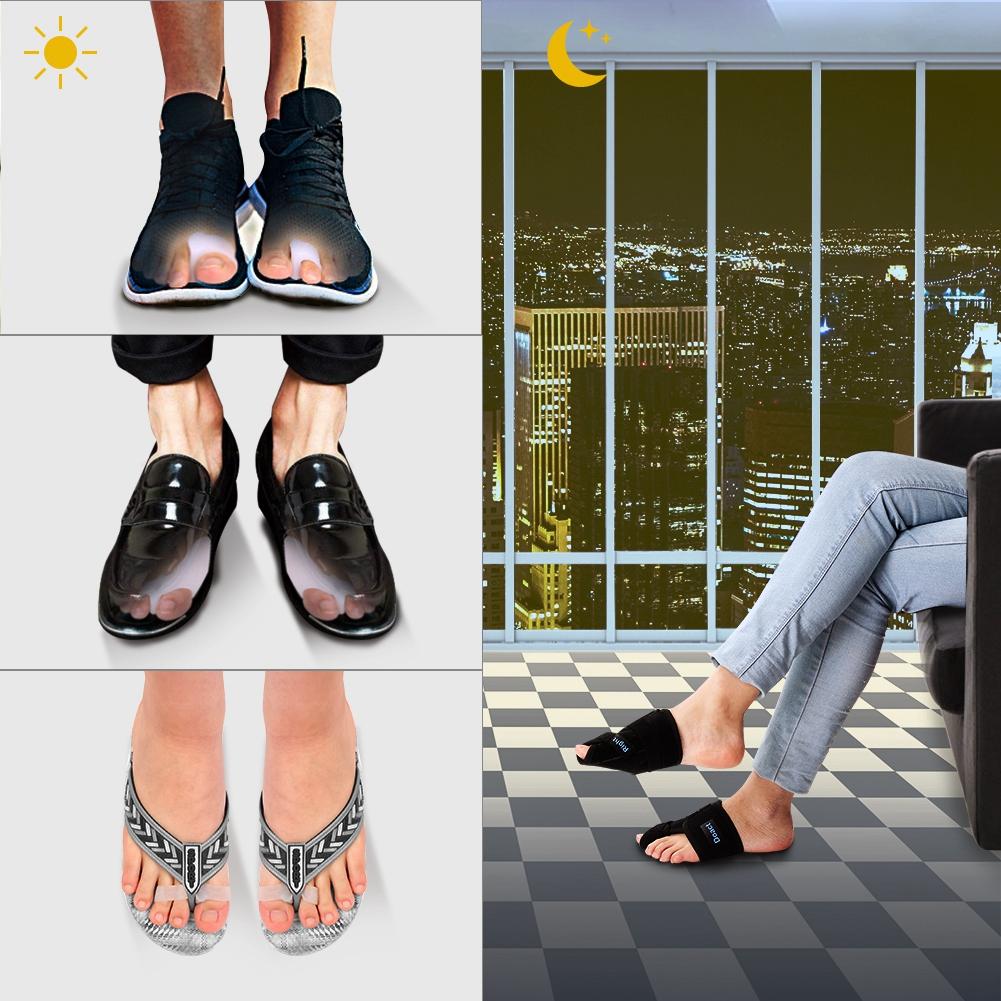 1 Paar Bunion Toe Straightener Corrector 3 Paar Silikon Gel Toe Separator(S)