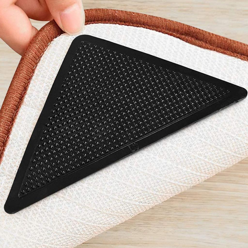 8 Pcs Non-Slip Rug Corner Pads Keep Your Rugs In Place Non Slip Carpet Tape Easily Installation for Hardwood Tile Floors
