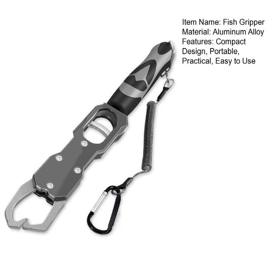 Heavy-Duty Fish Gripper with Scale Ergonomic Handle 360-Degree Rotatable Fishing Pliers Gripper Multifunctional Fish Grips Clamp