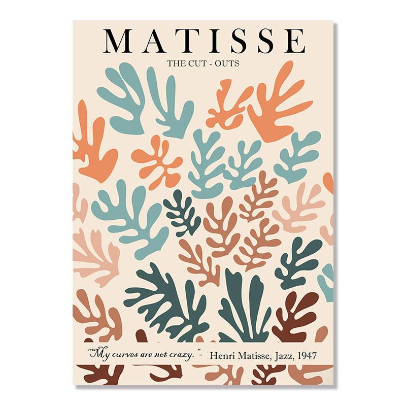 Abstract Geometry Curve Poster Matisse Canvas Painting Colorful Style Posters and Prints Wall Art for Living Room Home Decor