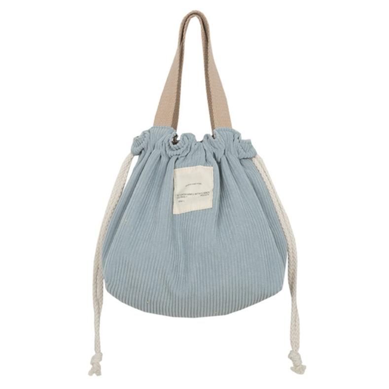 

Домашний Японский Удобный Мешочек на Шнурке Вельветовый Портативный Ланч-бокс для Еды One Size синий