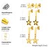3 Paar Blume Ohrstecker für Damen, Goldfarbene Edelstahl Geometrische Ohrringe, Modisches Set Schmuck Geschenke