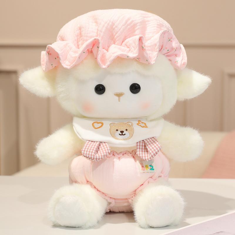 

1/24-40cm Kawaii Sheep Plush Toy Cute Stuffed Lamb Doll Soft Birthday Gift for Kids Girls Home Decor 24cm розовый